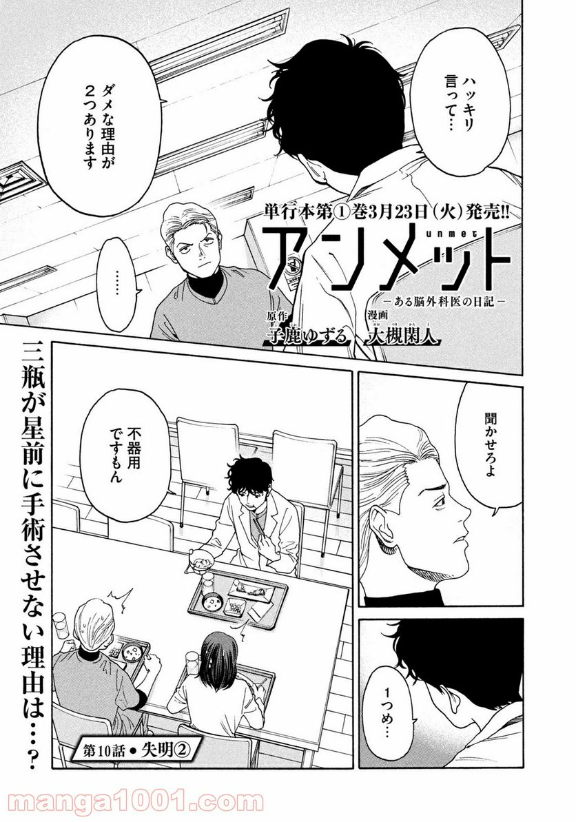 アンメット－ある脳外科医の日記－ - 第10話 - Page 1