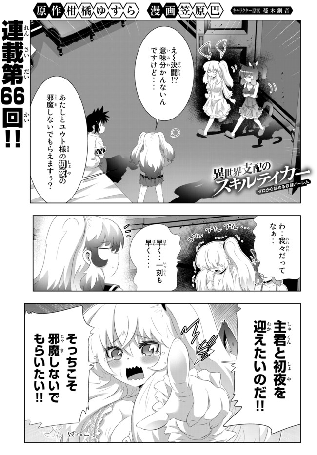 異世界支配のスキルテイカー ゼロから始める奴隷ハーレム - 第66話 - Page 1