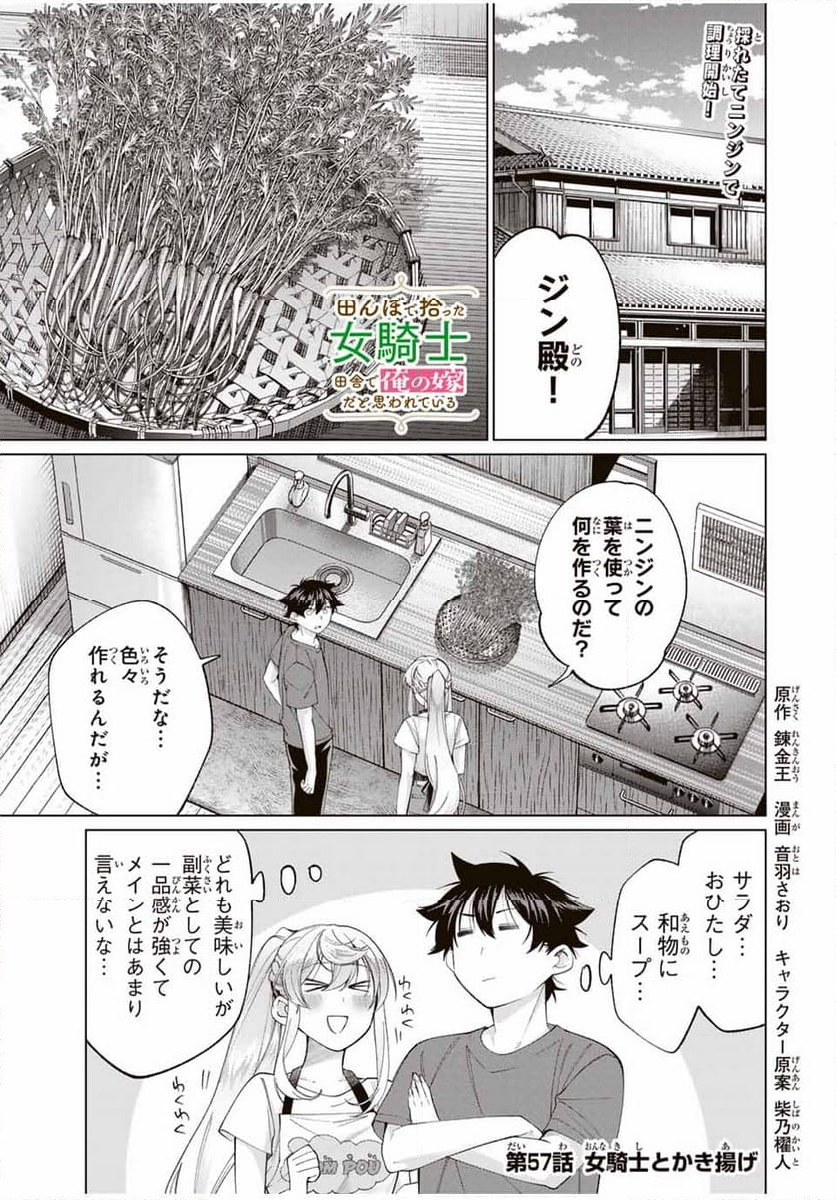 田んぼで拾った女騎士、田舎で俺の嫁だと思われている - 第57話 - Page 1