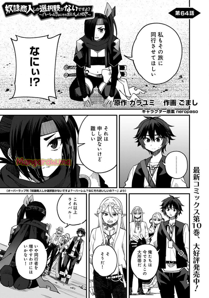 奴隷商人しか選択肢がないですよ?～ハーレム?なにそれおいしいの?～ - 第64話 - Page 1