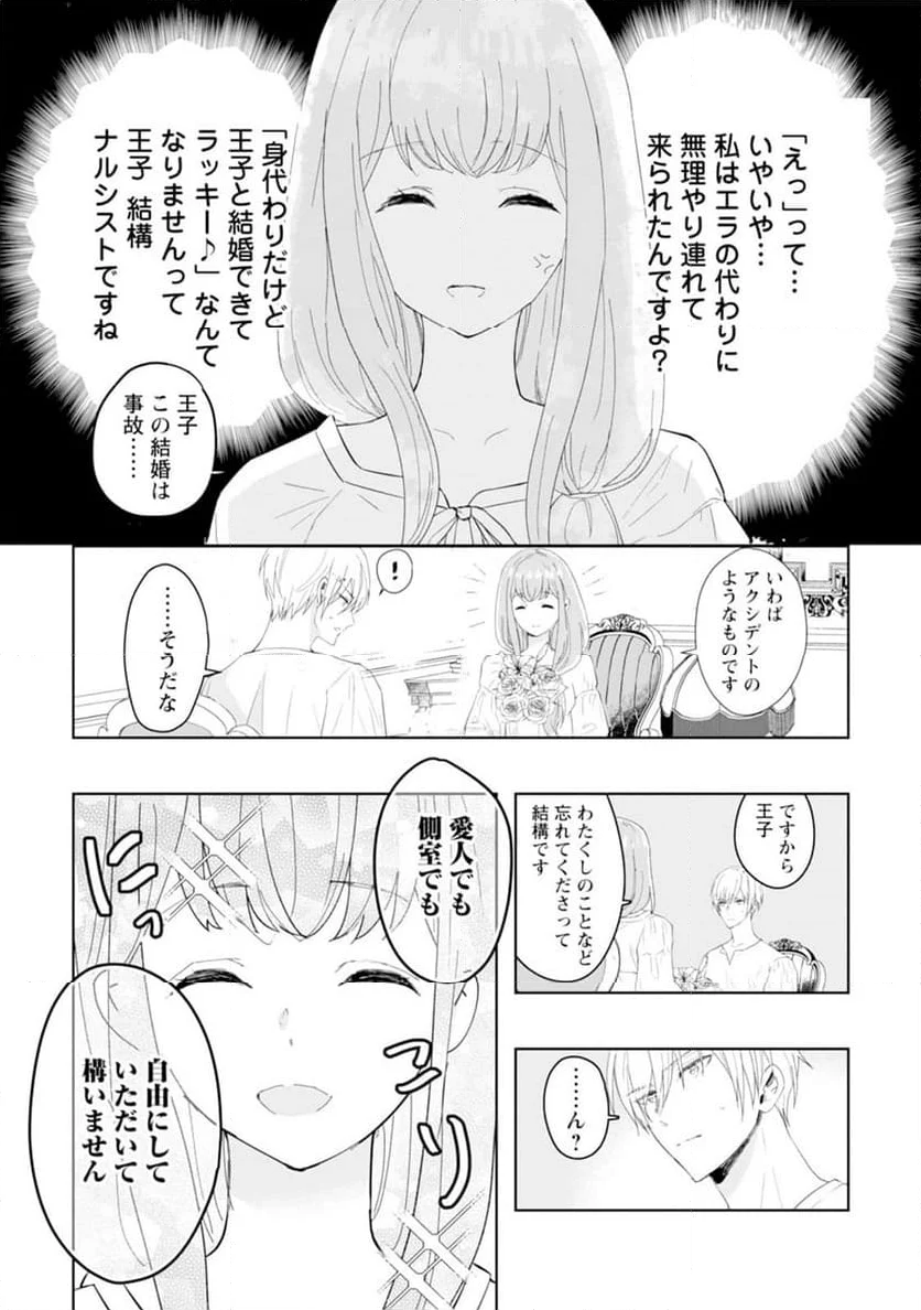 シンデレラの姉ですが、不本意ながら王子と結婚することになりました～身代わり王太子妃は離宮でスローライフを満喫する～ - 第1話 - Page 26