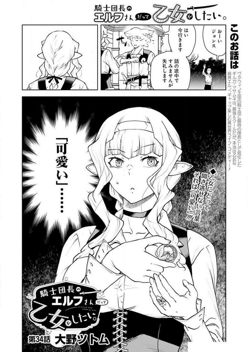 騎士団長のエルフさんだって乙女がしたい。 - 第34話 - Page 2