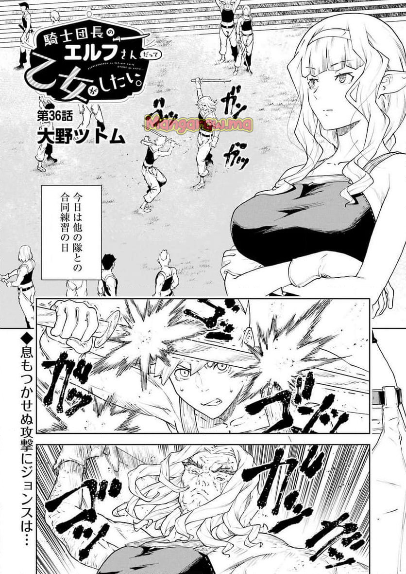 騎士団長のエルフさんだって乙女がしたい。 - 第36話 - Page 1