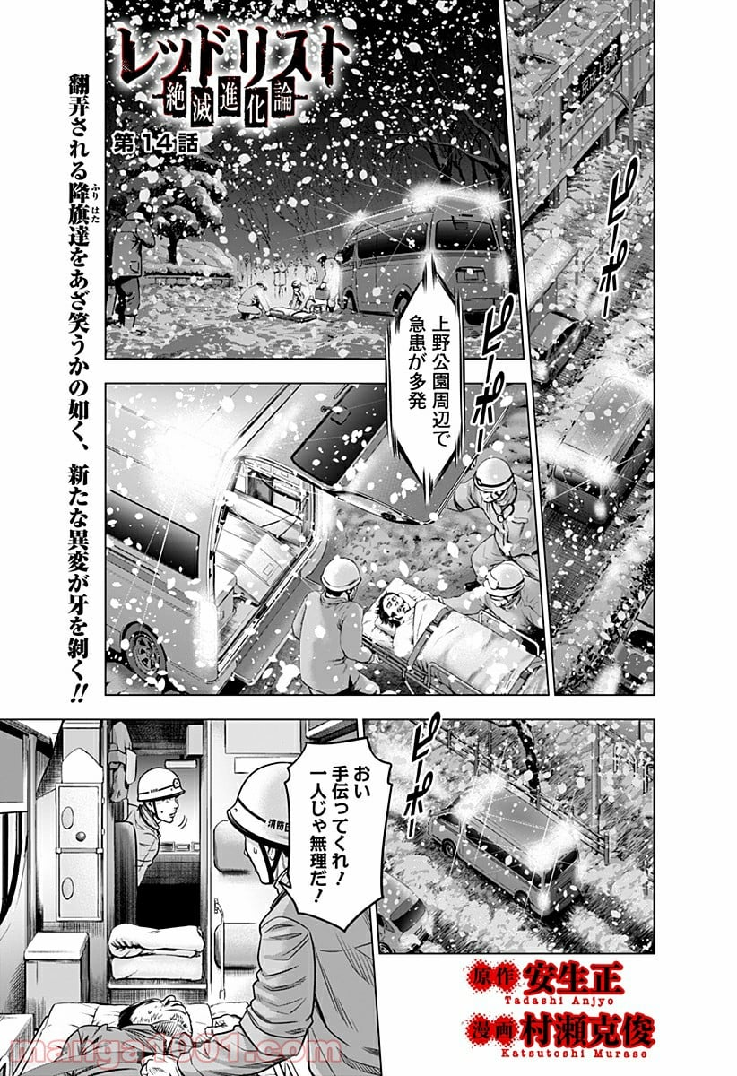 レッドリスト 絶滅進化論 - 第14話 - Page 1